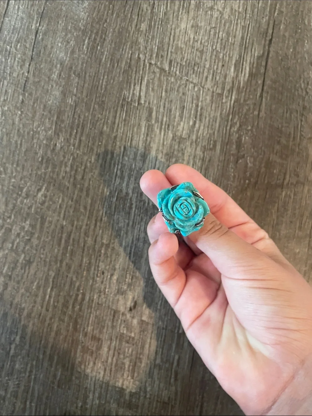925 Silver Turquoise Women’s Ring 10-10.5 Thailand